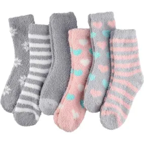 6 Pack Fluffy Comfort Socks – Soft and Cozy for All Seasons