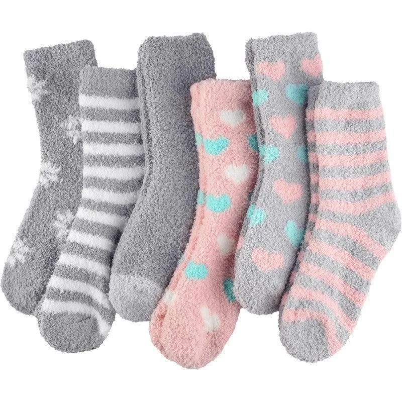 6 Pack Fluffy Comfort Socks – Soft and Cozy for All Seasons
