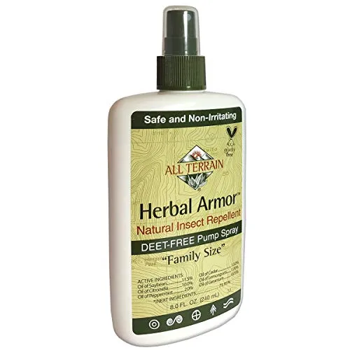 All Terrain Herbal Armor Natural Insect Repellent, DEET-FREE Pump Spray, 8 Ounce, Family-Size