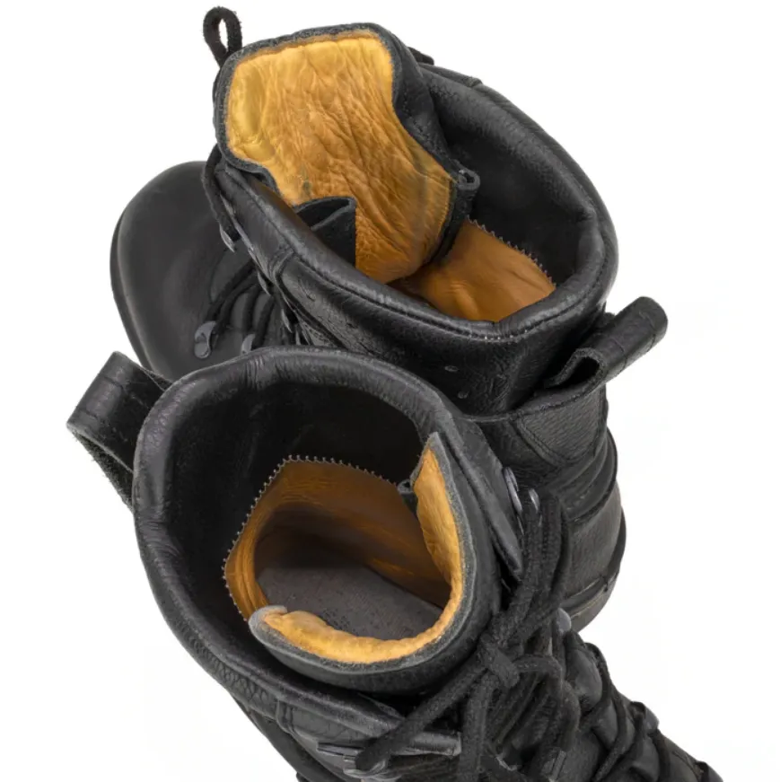 Authentic Military German Ranger Combat Boots Black Leather Tactical Outdoor
