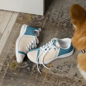 Blue Abstract Athletic Shoes Strut in Style
