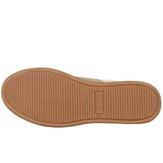 Caprice "23705" Combination Leather Trainer in Snow and Gold