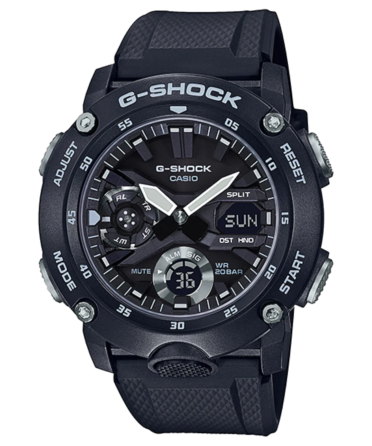 Casio G-Shock Standard Analog Digital Quartz GA-2000S-1 200M Men's Watch