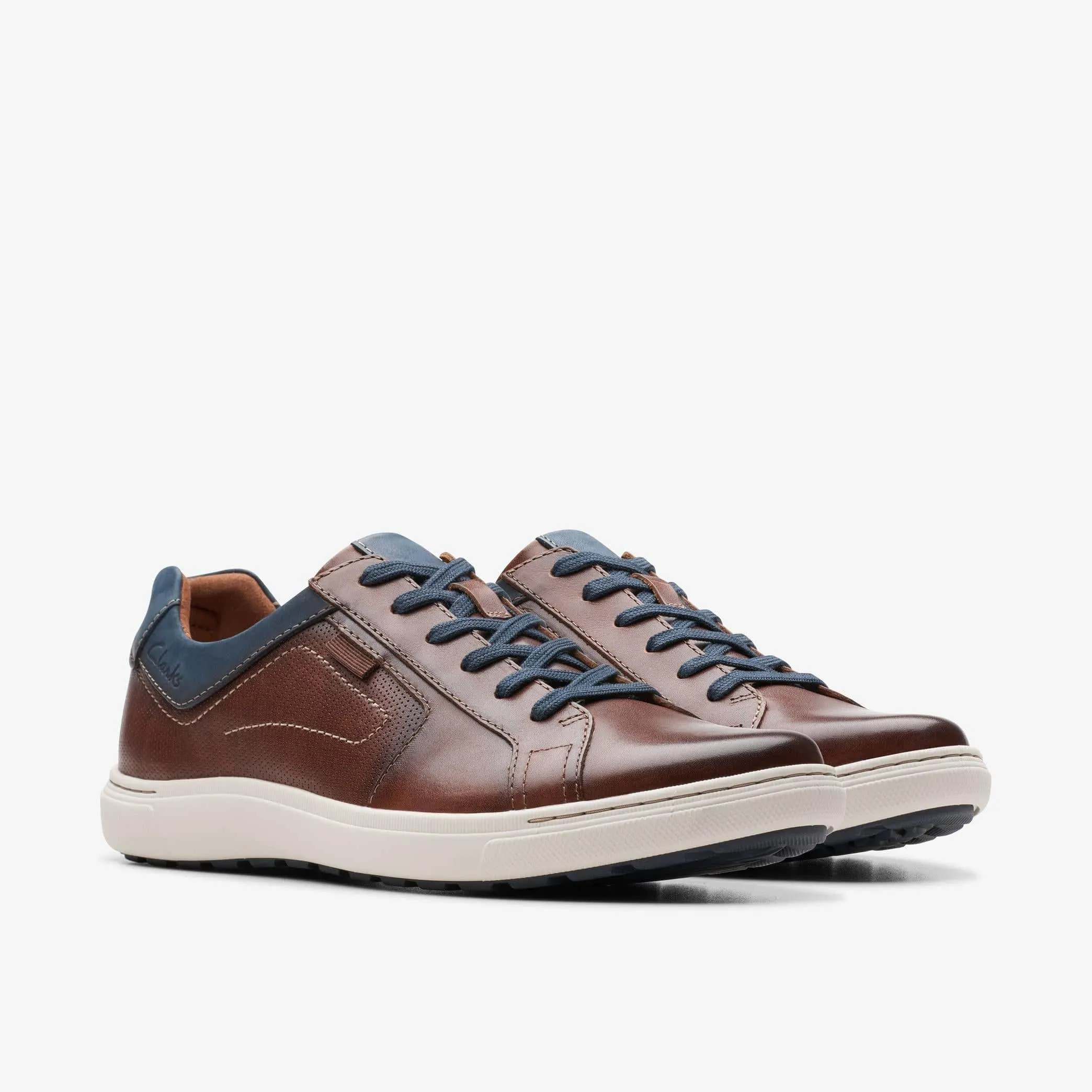 Clarks Men's Mapstone Lace- Mahogany Leather