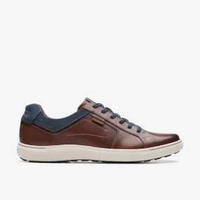 Clarks Men's Mapstone Lace- Mahogany Leather