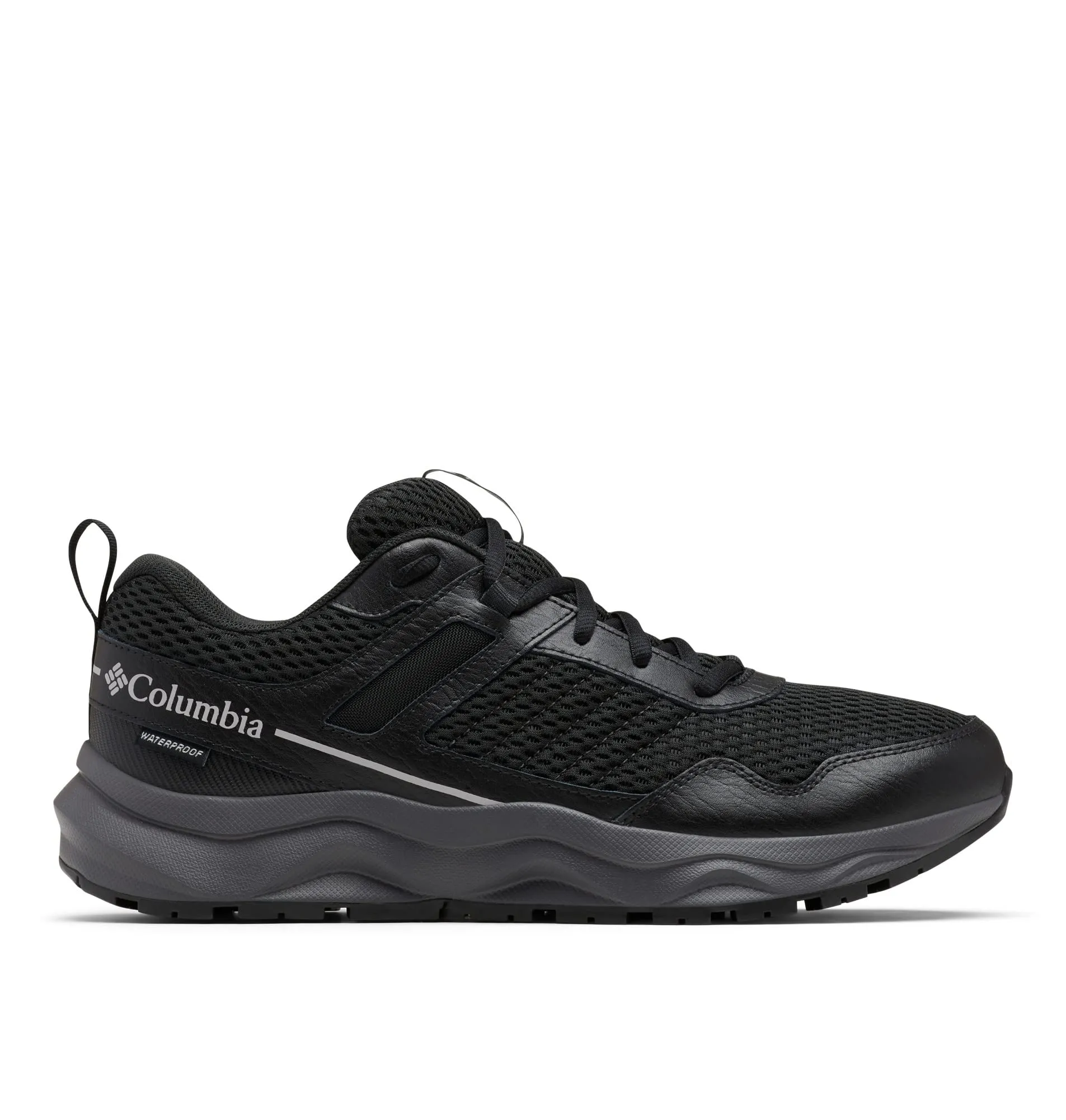 Columbia Mens Plateau Waterproof Hiking Shoe, Black/Steam, 10.5 US