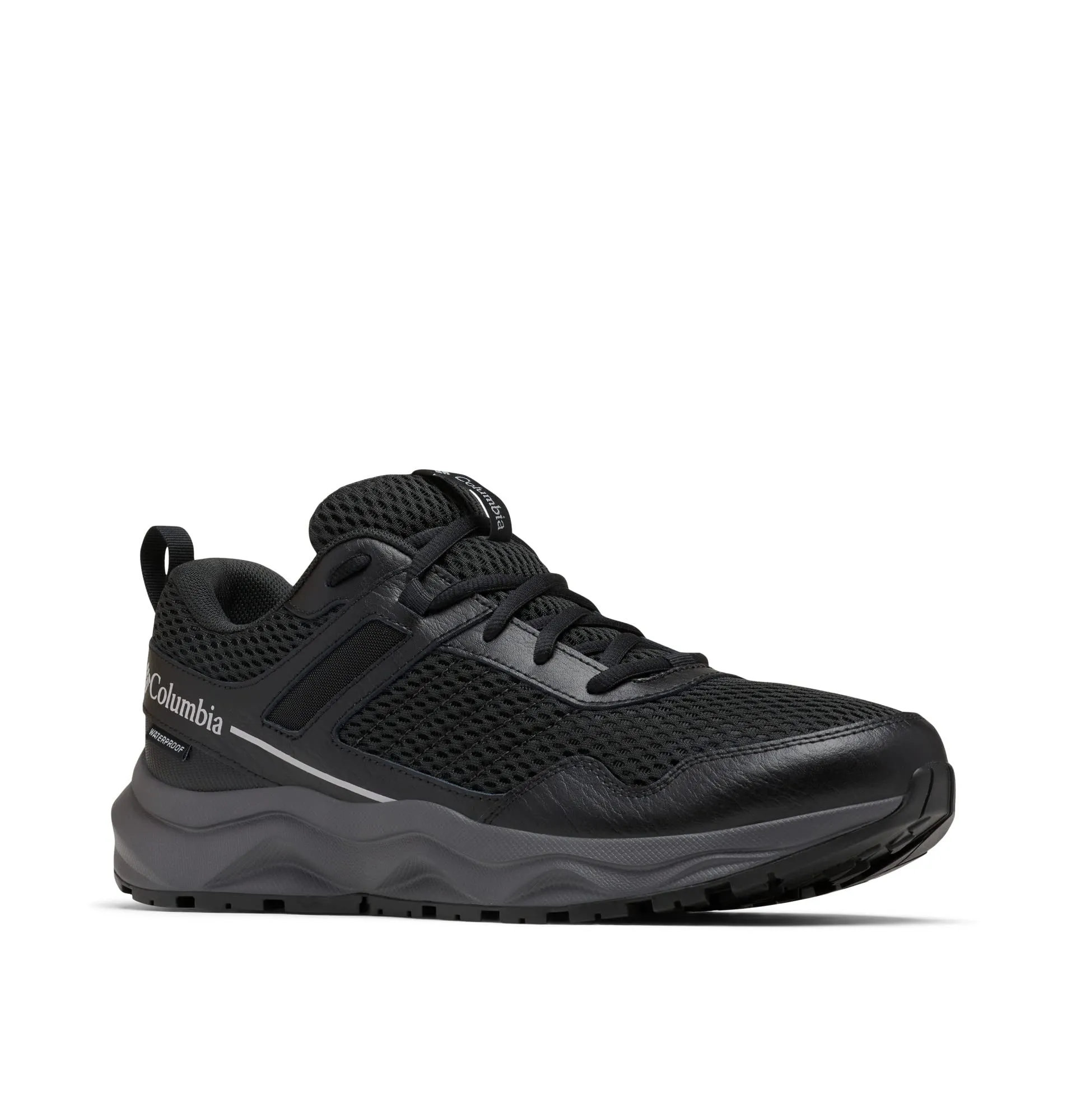 Columbia Mens Plateau Waterproof Hiking Shoe, Black/Steam, 10.5 US
