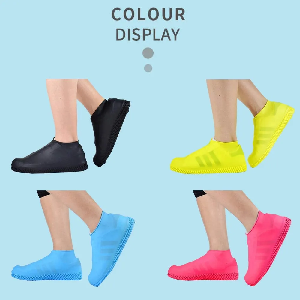 Family Waterproof Shoe Cover,Silicone Shoe Cover Reusable for Men Women Kids