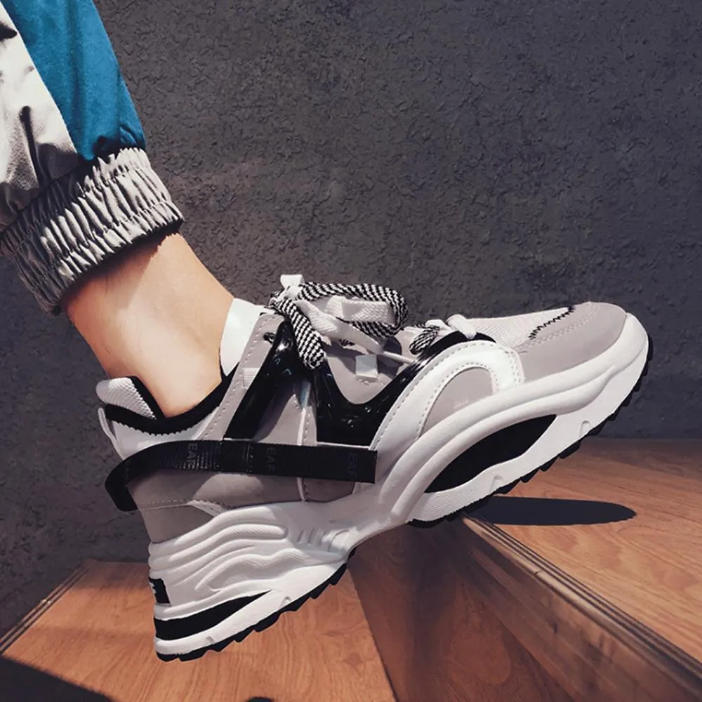 Fashion Chunky Sneakers Platform Lace Up Dad Shoes for Walking