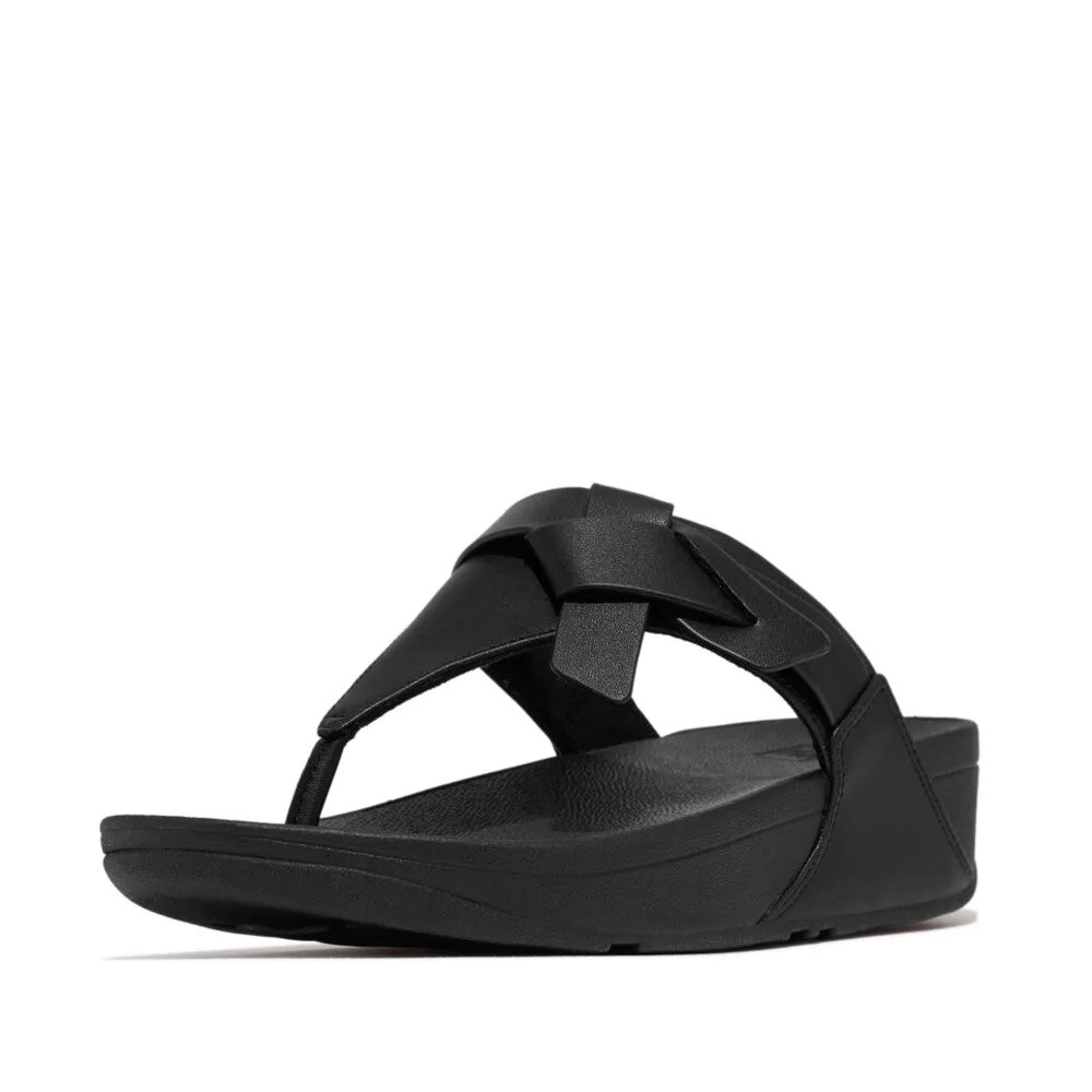 FitFlop x Song Hye Kyo <br>LULU Folded-Knot Leather Toe-Post Sandals