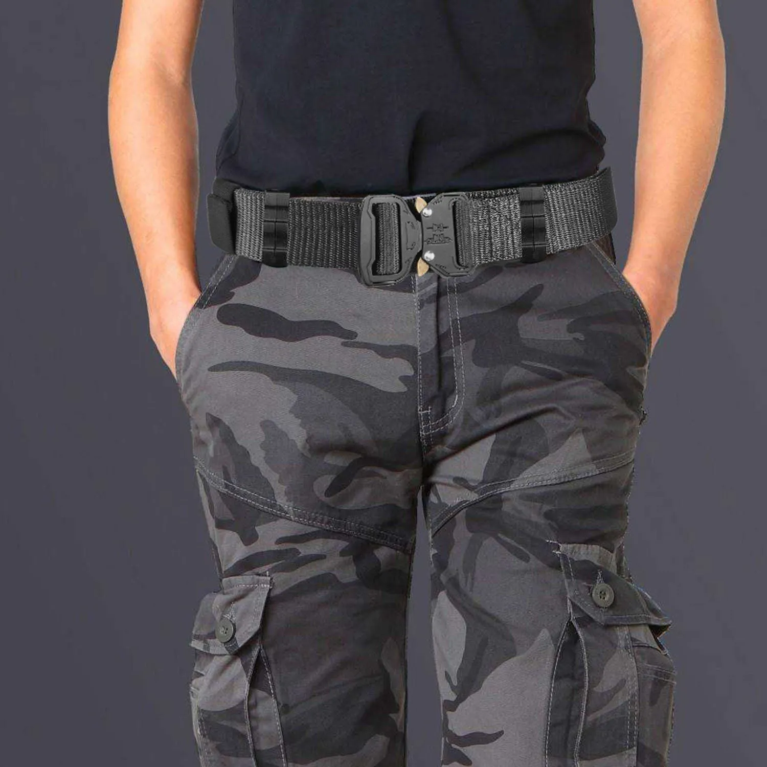 Men Adjustable Tactical Military Belt