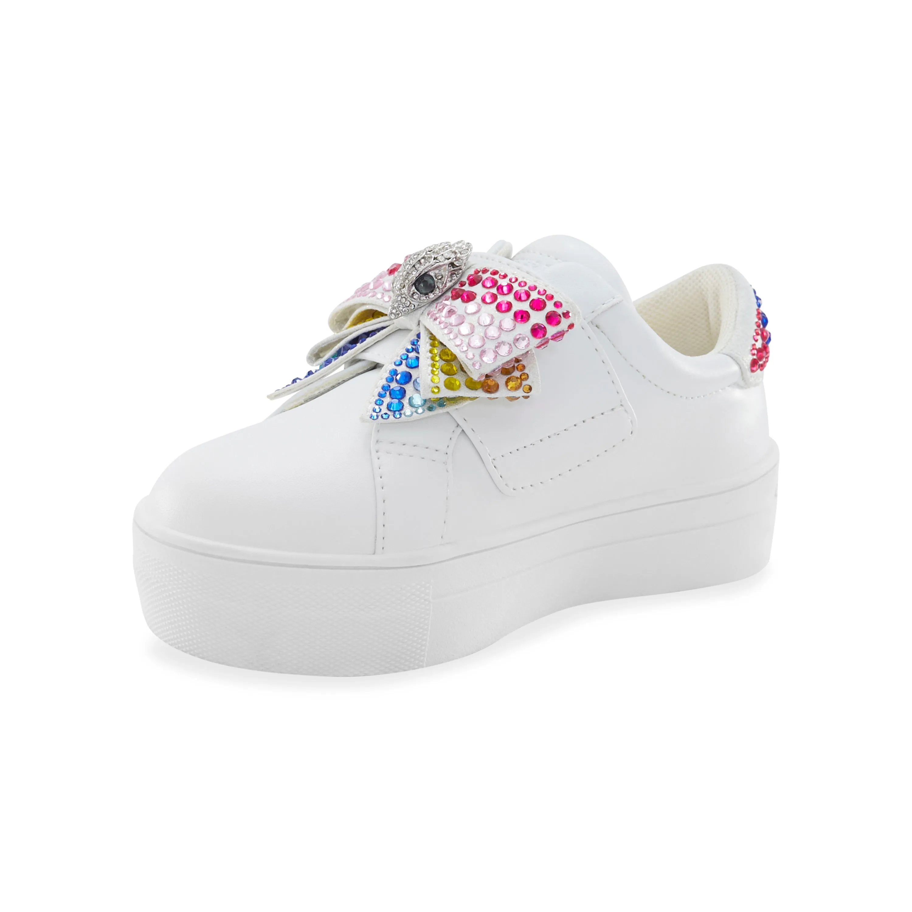 Mini Laney Bow Sneaker - Little Kid White Multi