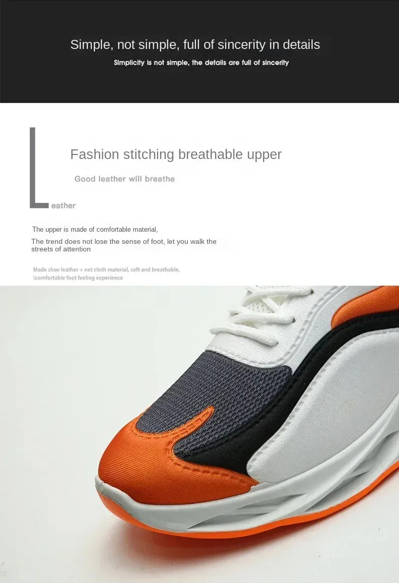 New Trendy Men's Sports Shoes Cushion Running Sneakers Outdoor Leisure Walking Jogging Trainers Soft Sole Breathable Footwear