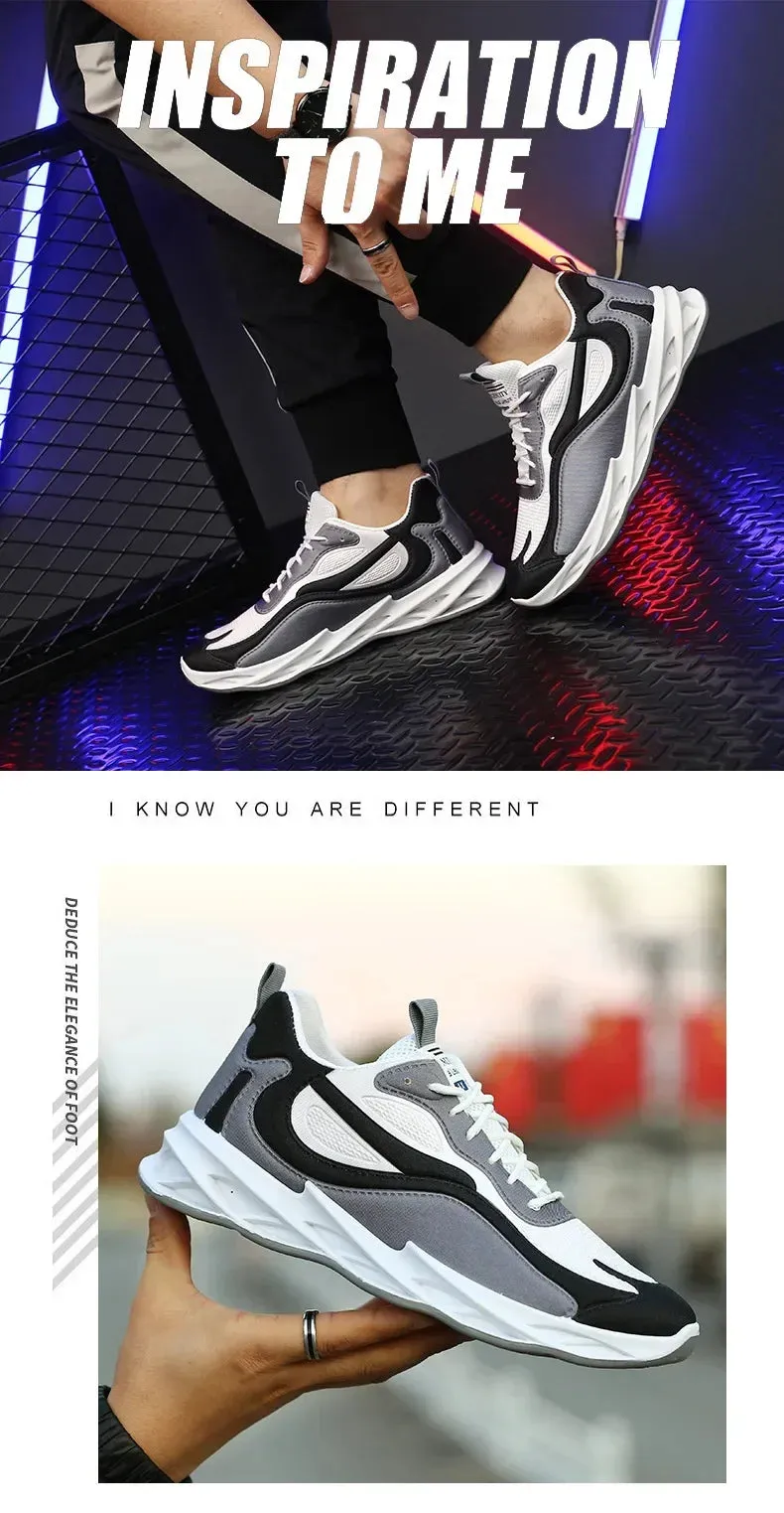 New Trendy Men's Sports Shoes Cushion Running Sneakers Outdoor Leisure Walking Jogging Trainers Soft Sole Breathable Footwear