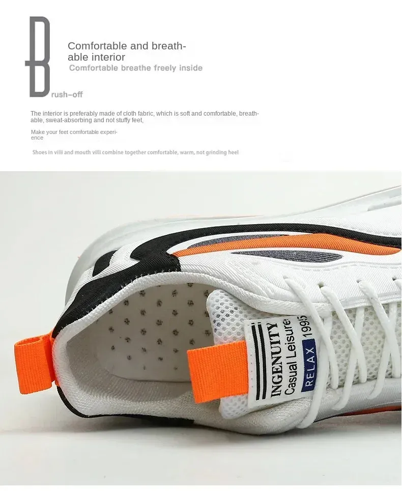 New Trendy Men's Sports Shoes Cushion Running Sneakers Outdoor Leisure Walking Jogging Trainers Soft Sole Breathable Footwear