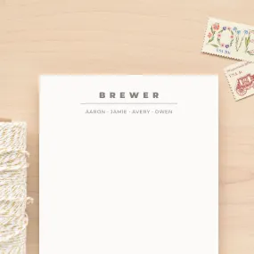 Novel Family Personalized Notepad
