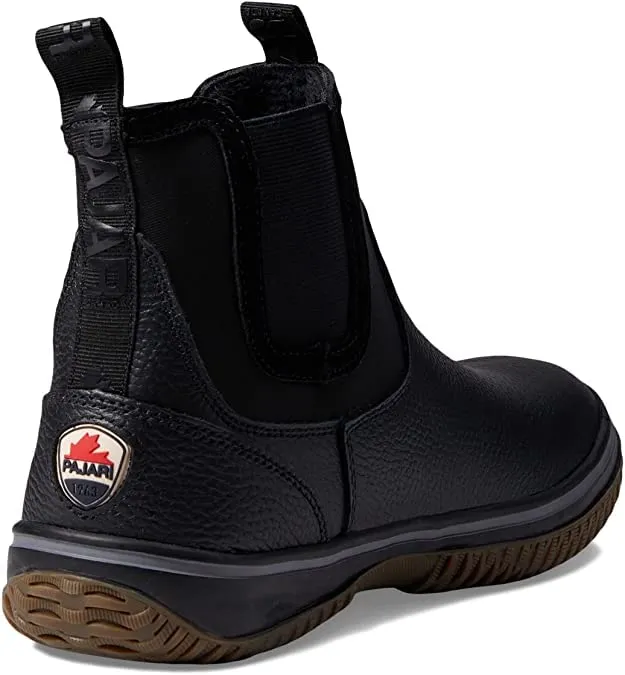 Pajar Men's Gavel Size 9 Black Leather Pull-Up Waterproof Chelsea Boot