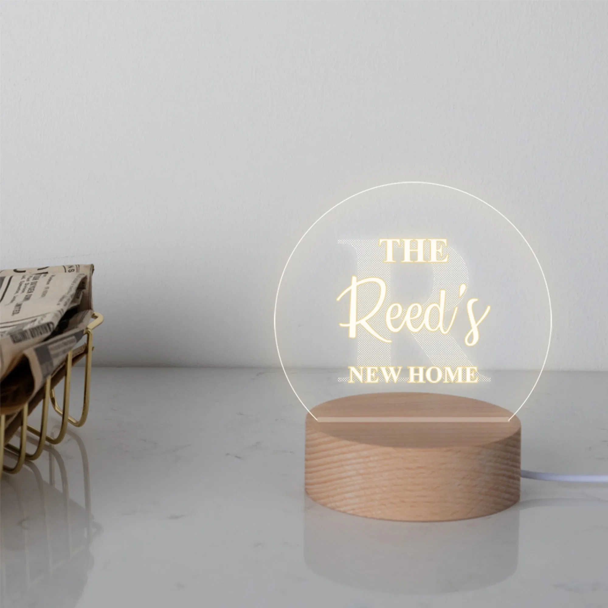 Personalised Family Name Mini Desk Lamp
