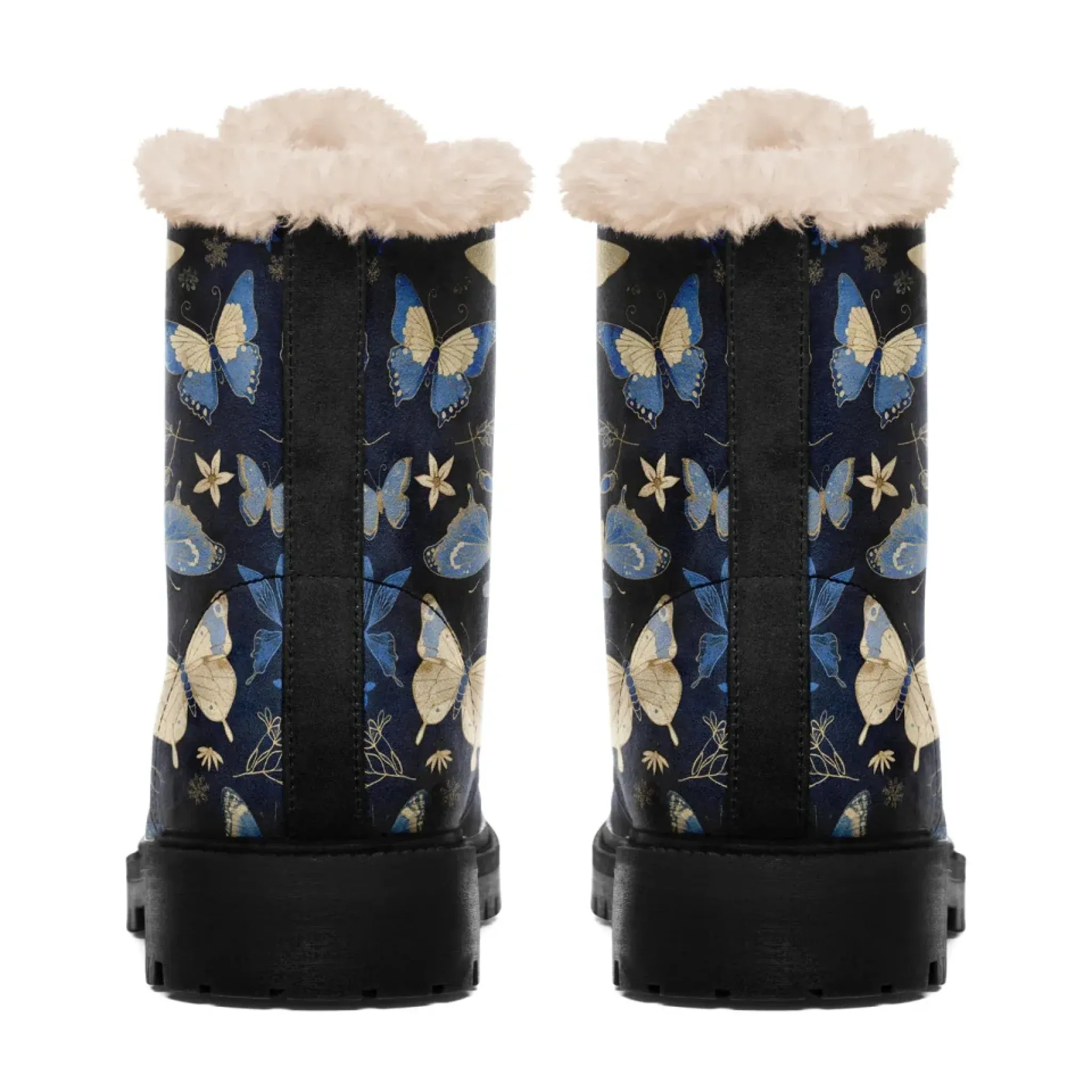 Personalized Butterfly Winter Boots, Custom Cozy and Stylish Ankle Boots for Women