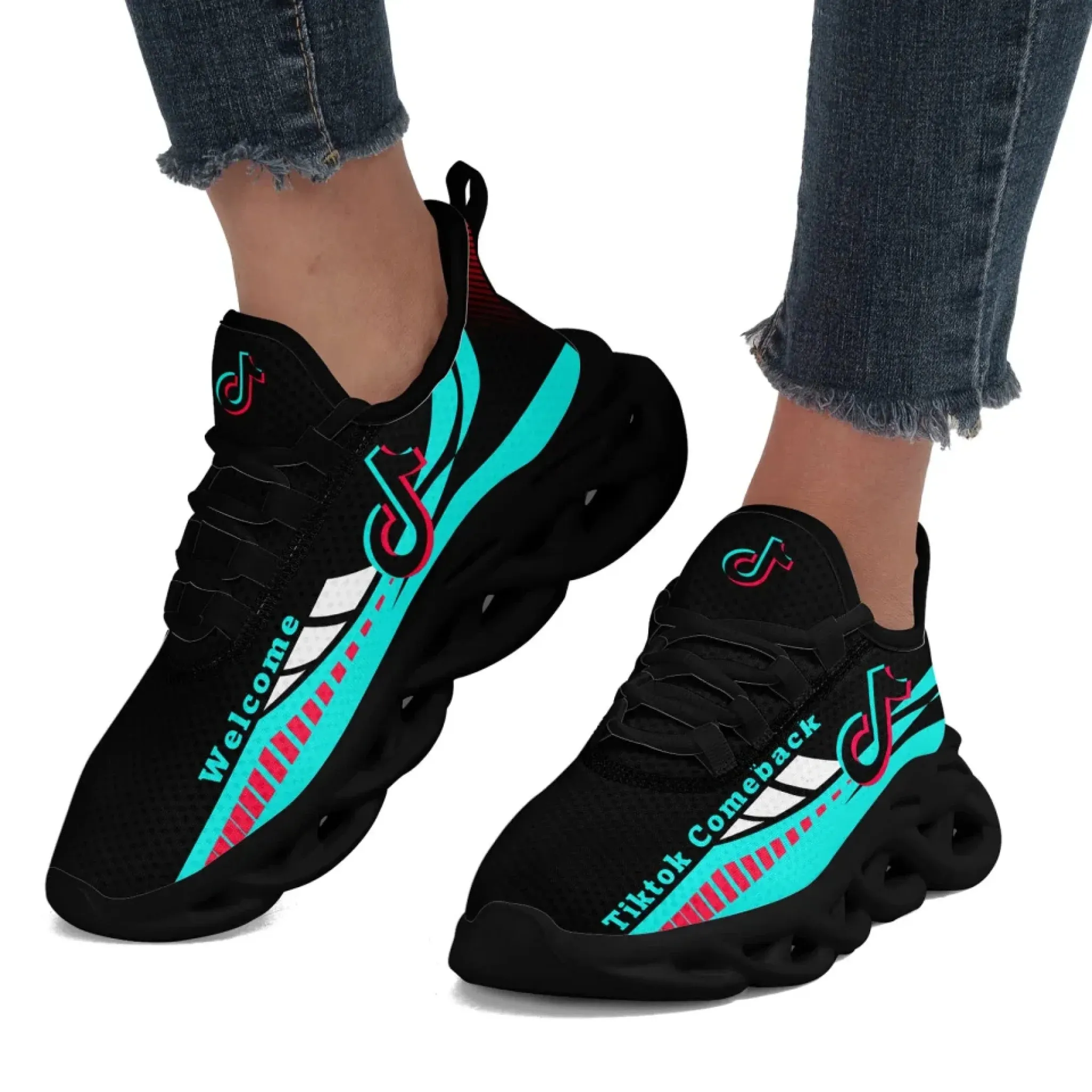Personalized TikTok Comeback Sneakers, Custom Trendy Casual Shoes for Fans