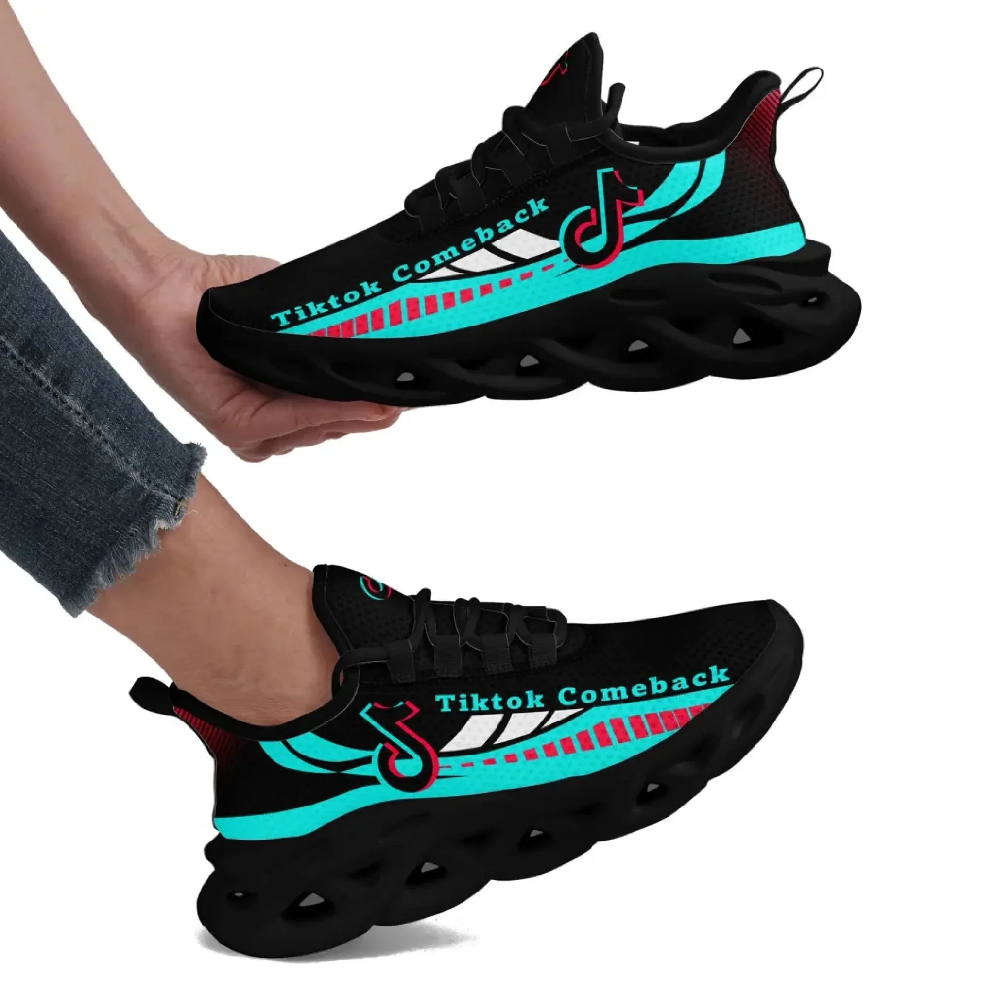Personalized TikTok Comeback Sneakers, Custom Trendy Casual Shoes for Fans