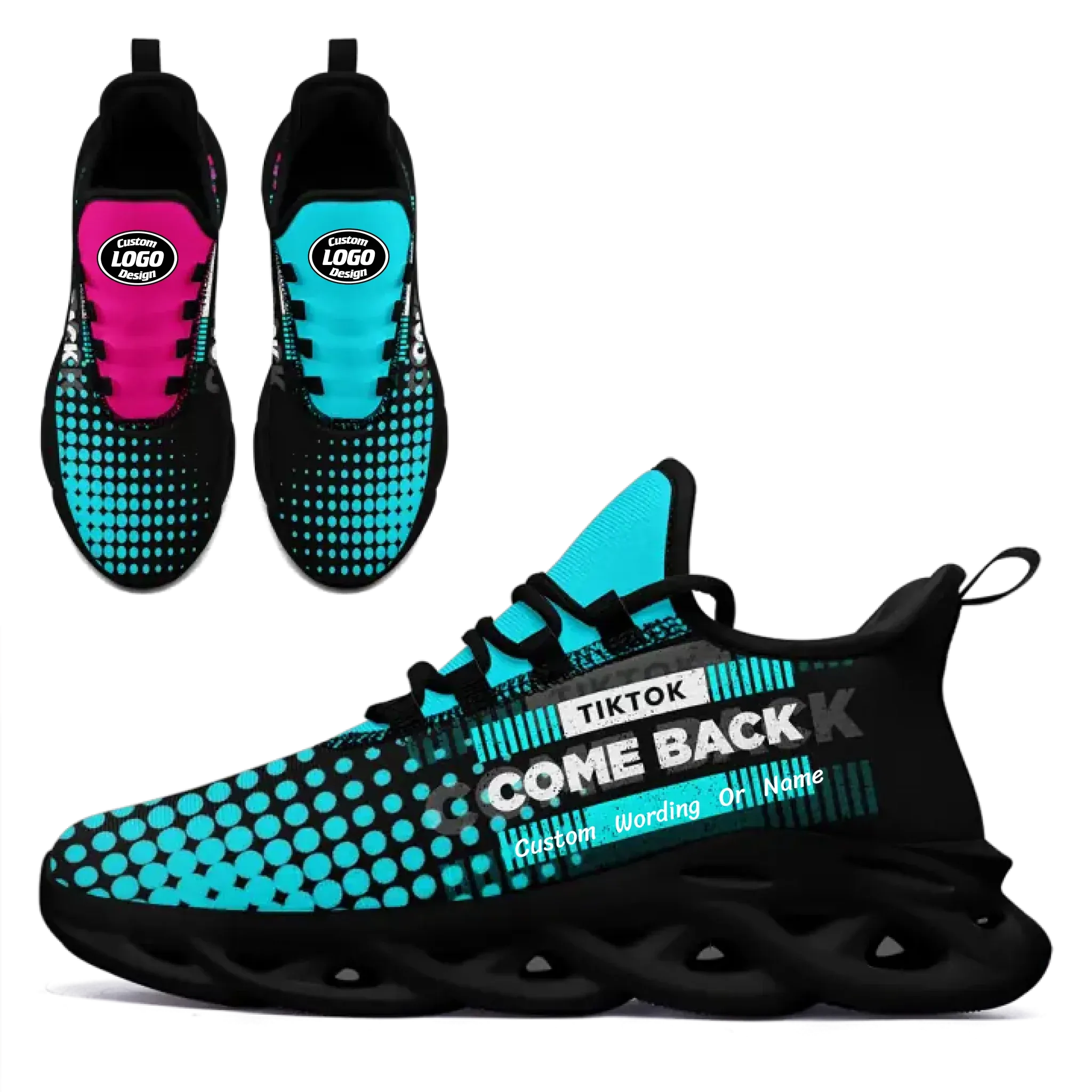 Personalized TikTok Comeback Sneakers, Custom Trendy Casual Shoes for Fans