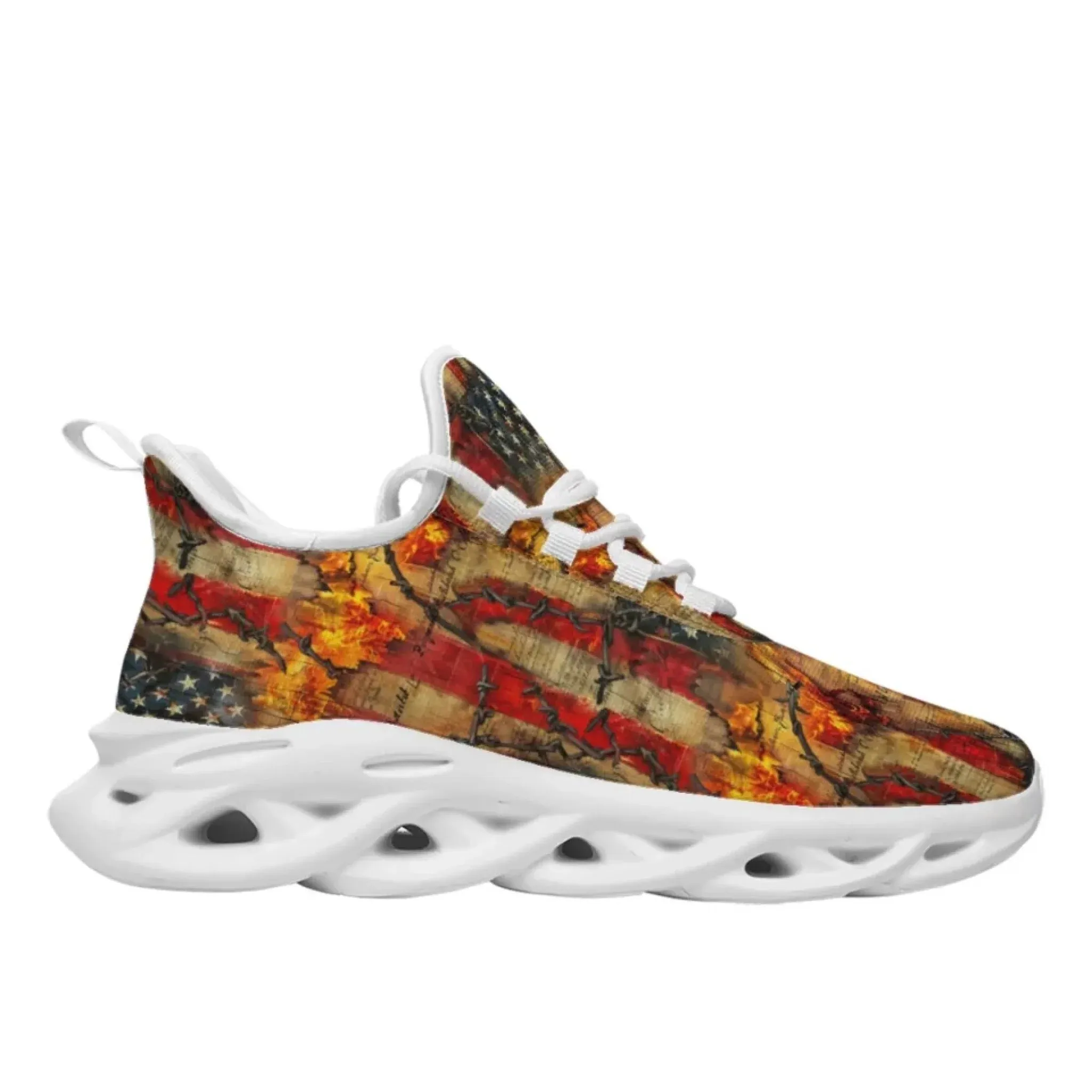 Personalized Trump- Theme Sneakers, Custom MAGA Shoes, Breathable Unisex Patriotic Shoes