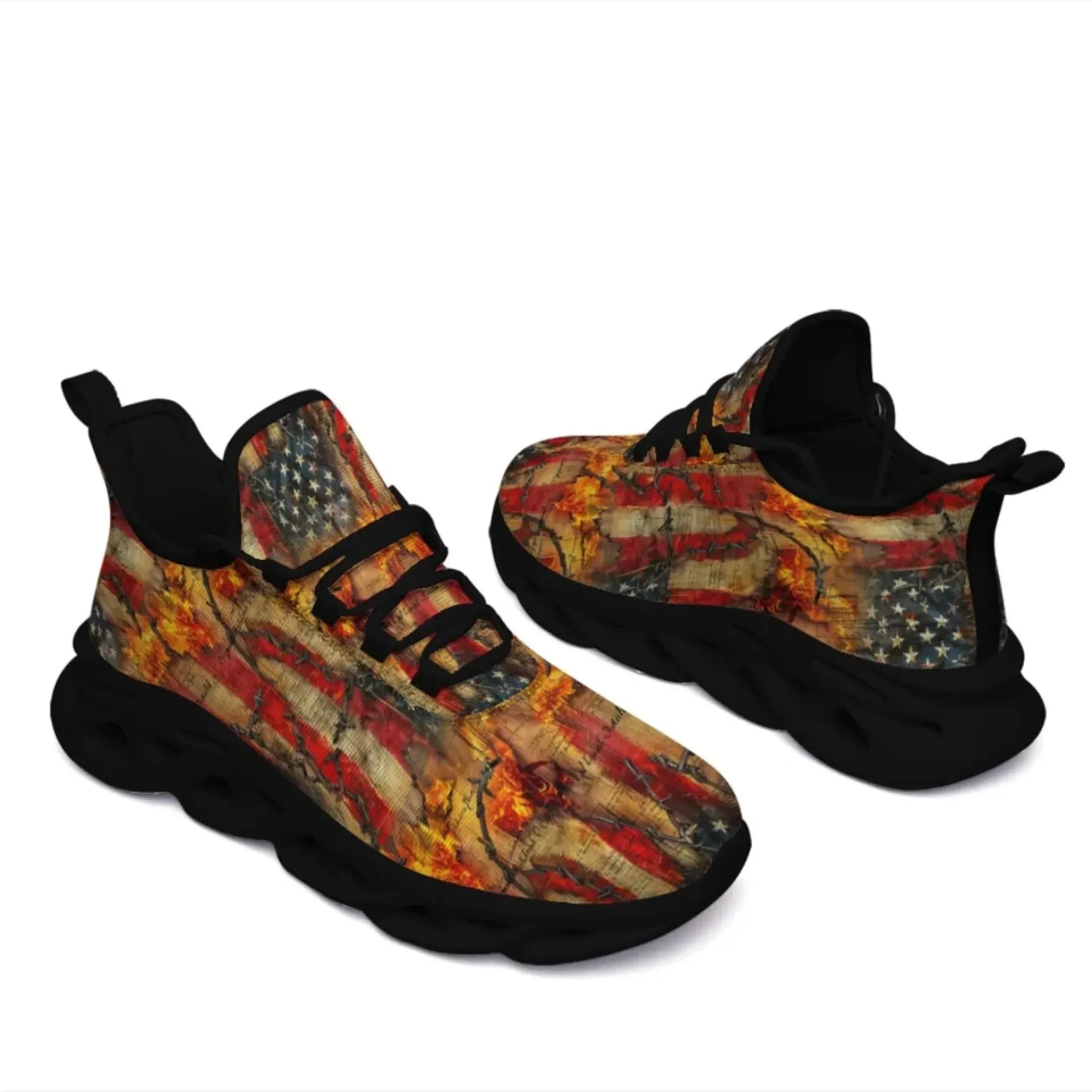 Personalized Trump- Theme Sneakers, Custom MAGA Shoes, Breathable Unisex Patriotic Shoes