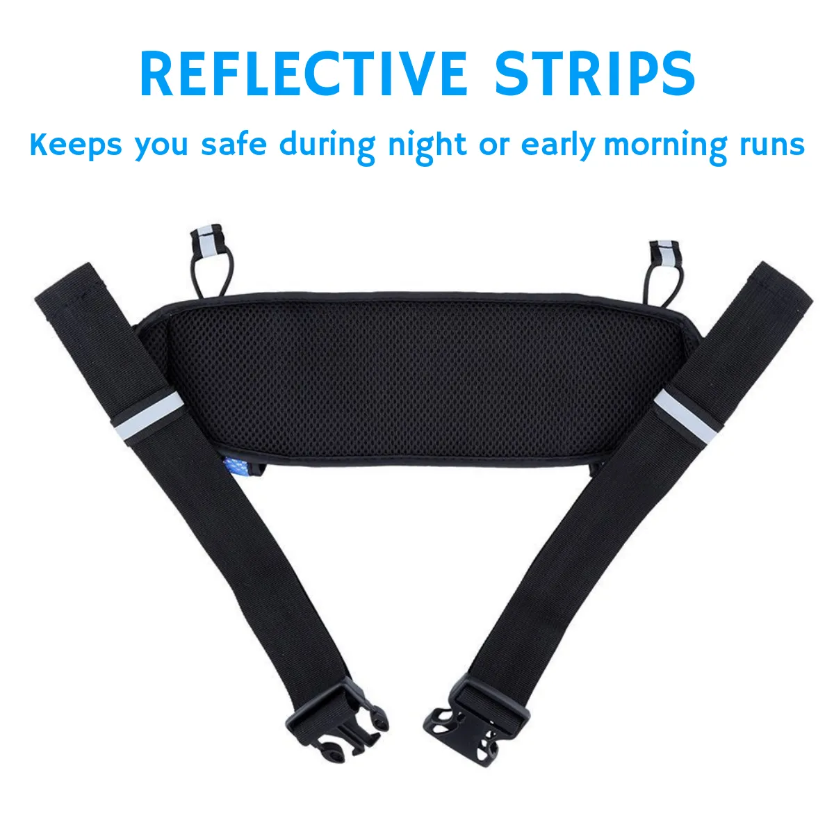 Running Hydration Belt Waist Bag with Water-Resistant Pockets and 2 Water Bottles for Outdoor Sports