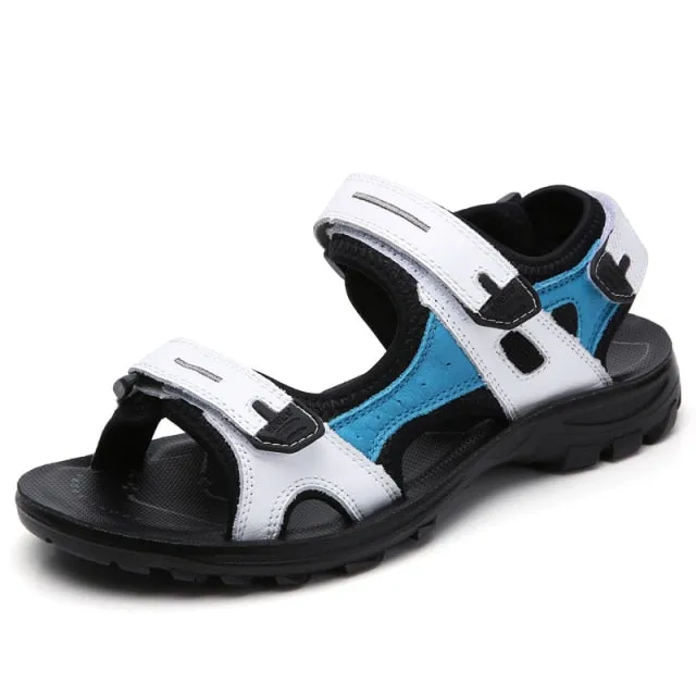 Summer Sandals Genuine Leather Outdoor Hiking Shoes Women Beach Slides Breathable Non-slip Sneakers Woman Female Trekking Shoes