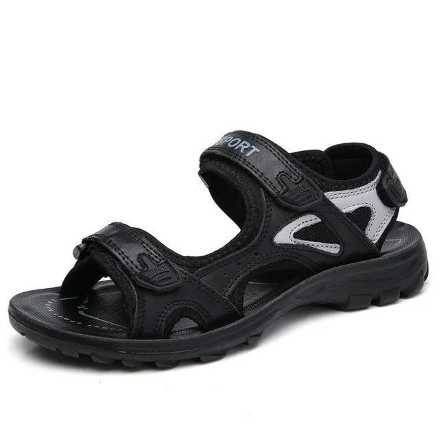 Summer Sandals Genuine Leather Outdoor Hiking Shoes Women Beach Slides Breathable Non-slip Sneakers Woman Female Trekking Shoes