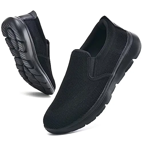 TIOSEBON Men's Slip On Loafers Comfort Fashion Walking Shoes Driving Sneakers 20361 20361 8.5 US All Black