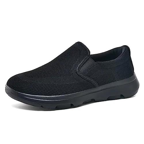 TIOSEBON Men's Slip On Loafers Comfort Fashion Walking Shoes Driving Sneakers 20361 20361 8.5 US All Black