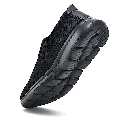 TIOSEBON Men's Slip On Loafers Comfort Fashion Walking Shoes Driving Sneakers 20361 20361 8.5 US All Black