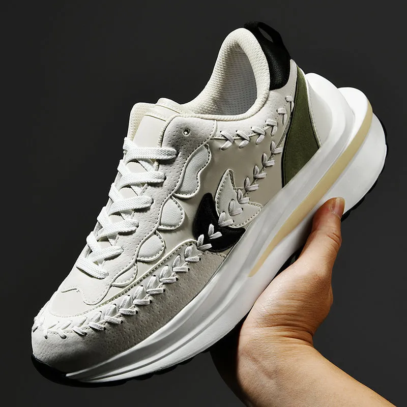 Unisex Chunky Walking Sneakers Tick Sole Platform Shoes