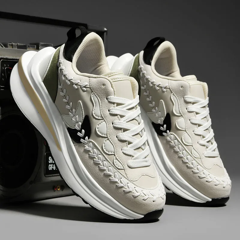 Unisex Chunky Walking Sneakers Tick Sole Platform Shoes