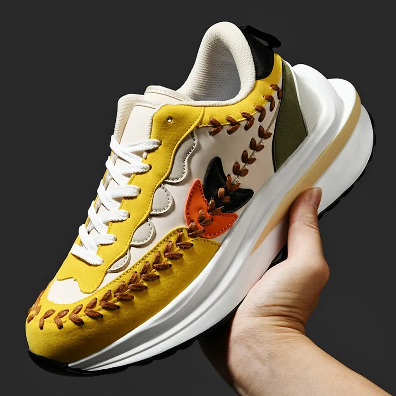 Unisex Chunky Walking Sneakers Tick Sole Platform Shoes