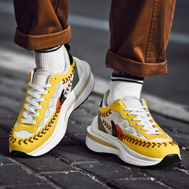 Unisex Chunky Walking Sneakers Tick Sole Platform Shoes