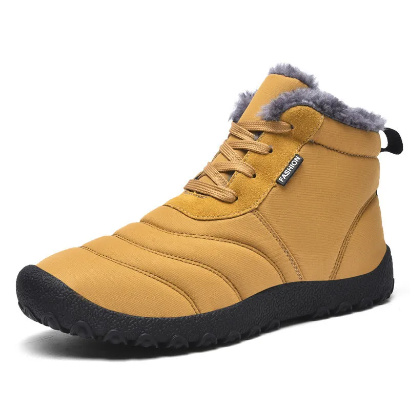Unisex Wool-Lined Flat Heel Slip-On Ankle Boots