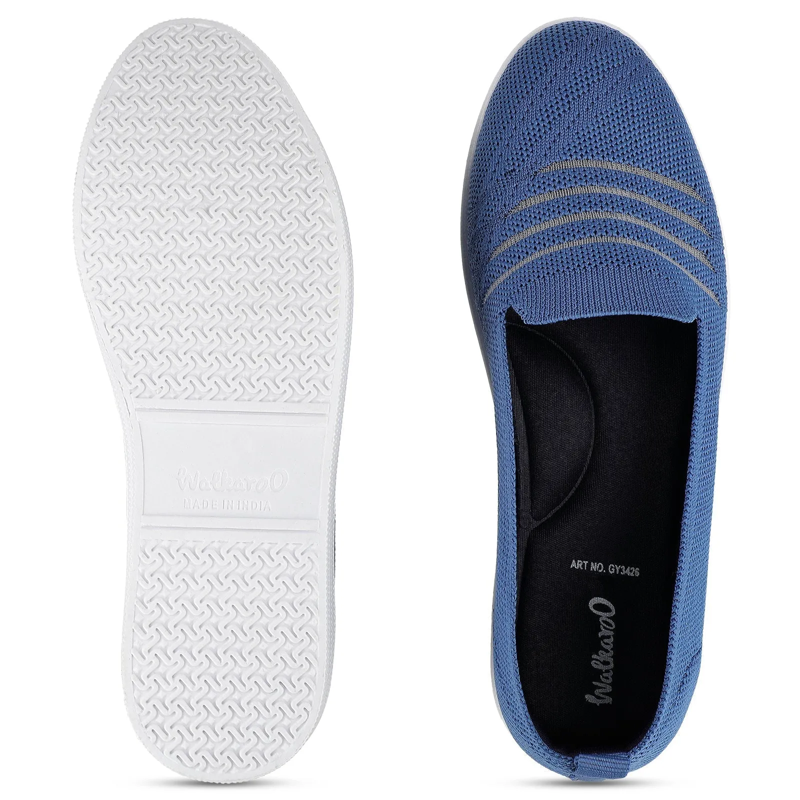 Walkaroo Womens walking shoe - GY3426 Blue