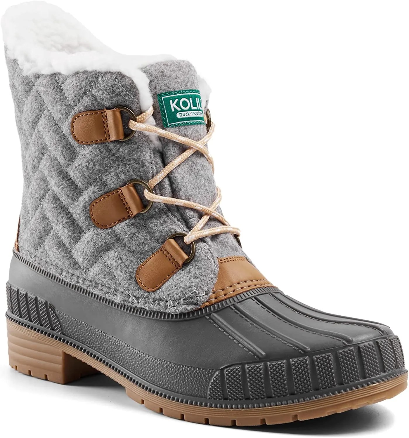 Women's Duck Boots Waterproof, Cold Weather Winter Snow Boots, Lightweight & Warmth