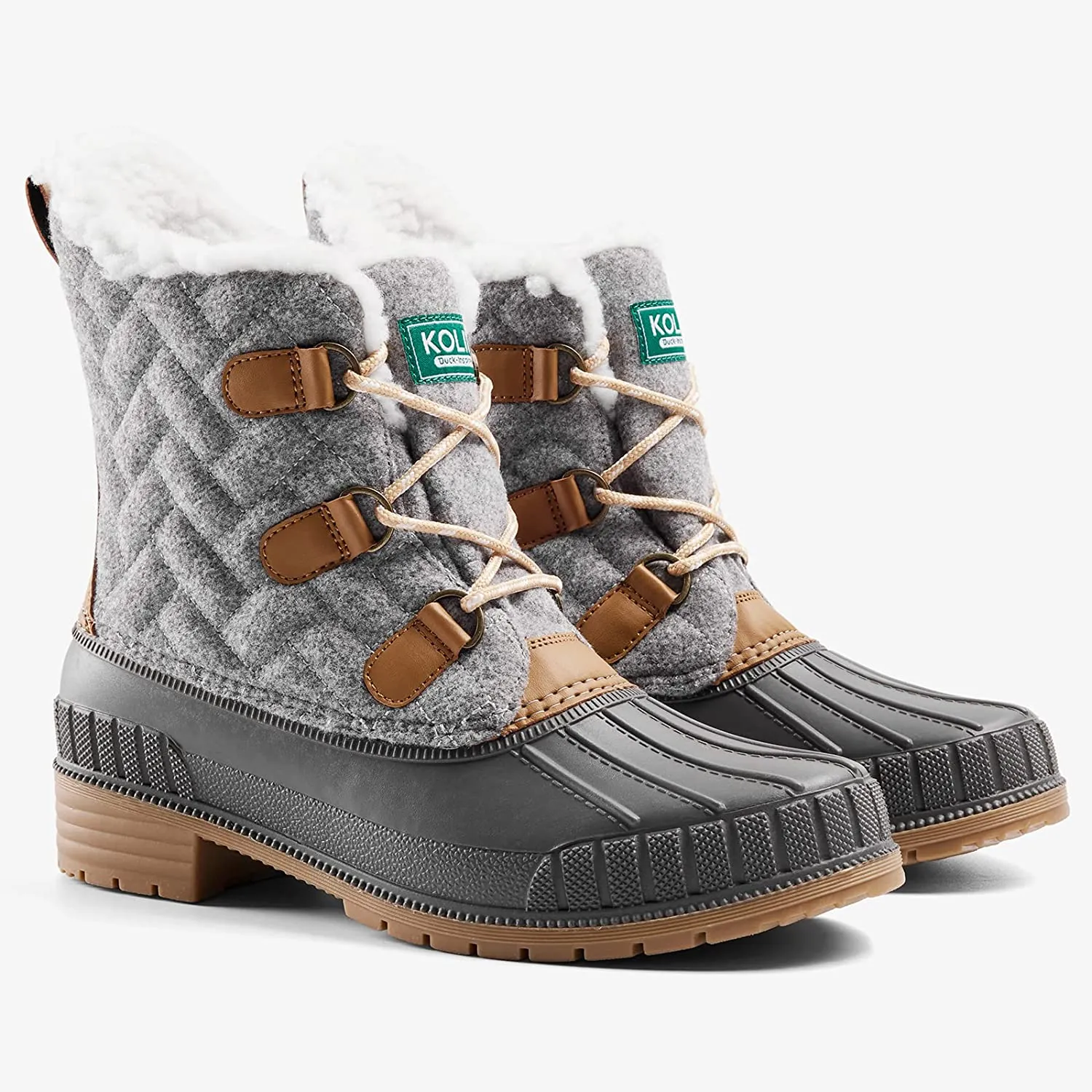Women's Duck Boots Waterproof, Cold Weather Winter Snow Boots, Lightweight & Warmth