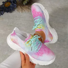 Women's Fabric Lace-Up Casual Sneakers 99636736C